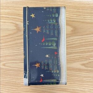 Festive Santa Decorative Tin for gift giving or small items - baked goods etc